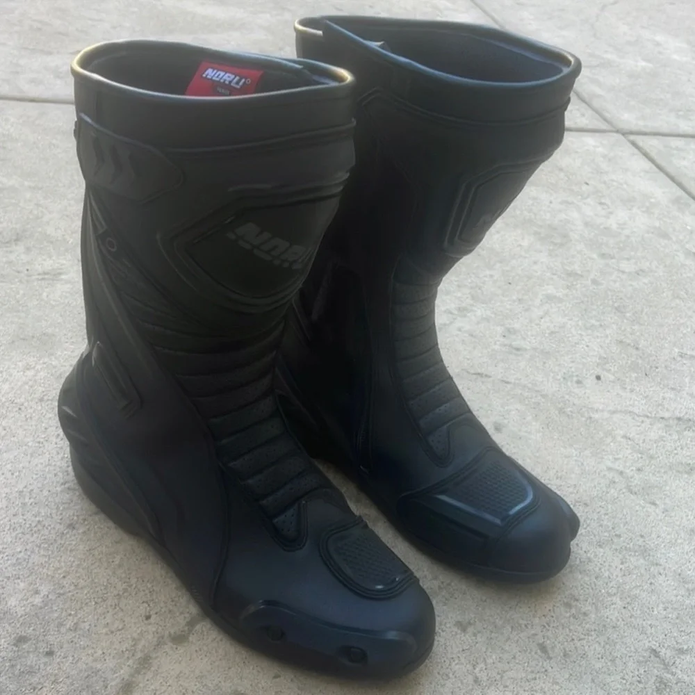 NORU Hakone Black Moyorcycle Riding Boots Men's Size 11